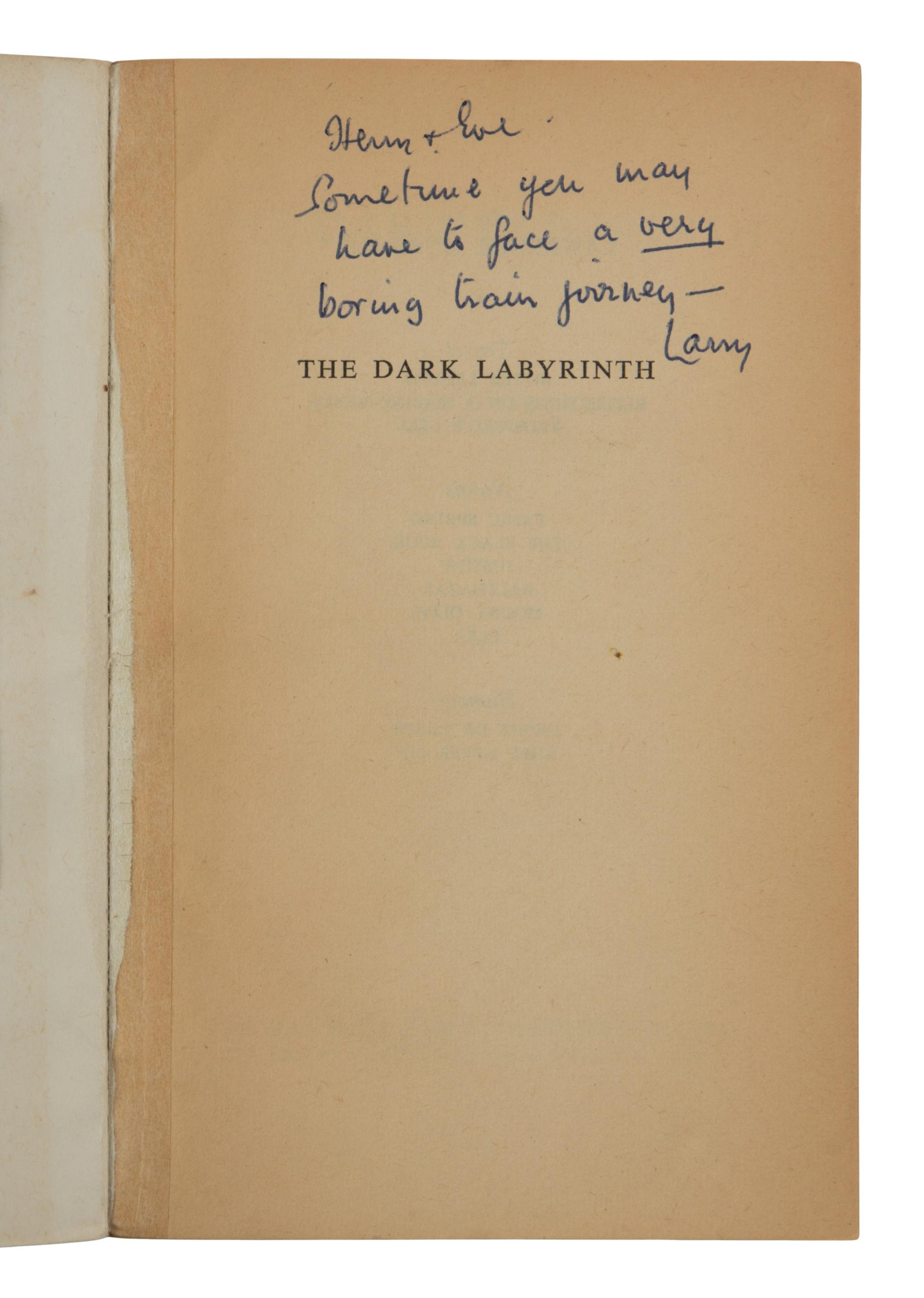 DURRELL, Lawrence (1912-1990). A group of 7 titles from Henry Miller's library, SEVERAL INSCRIBED BY DURRELL, comprising: