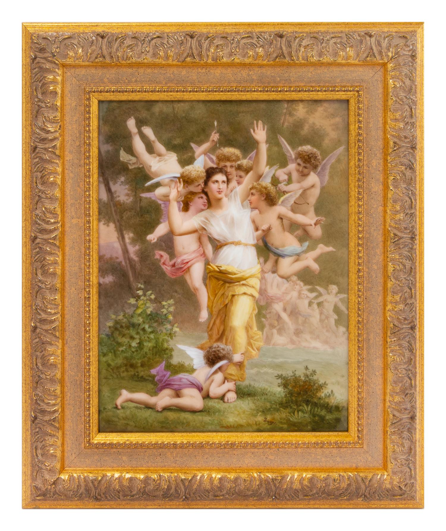 An Austrian Porcelain Plaque Height of porcelain 11 3/4 x width 9 inches. — LATE 19TH CENTURY