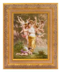 An Austrian Porcelain Plaque Height of porcelain 11 3/4 x width 9 inches. — LATE 19TH CENTURY