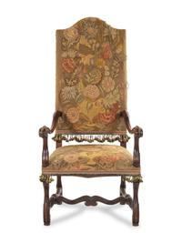 A Louis XIII Style Walnut Armchair