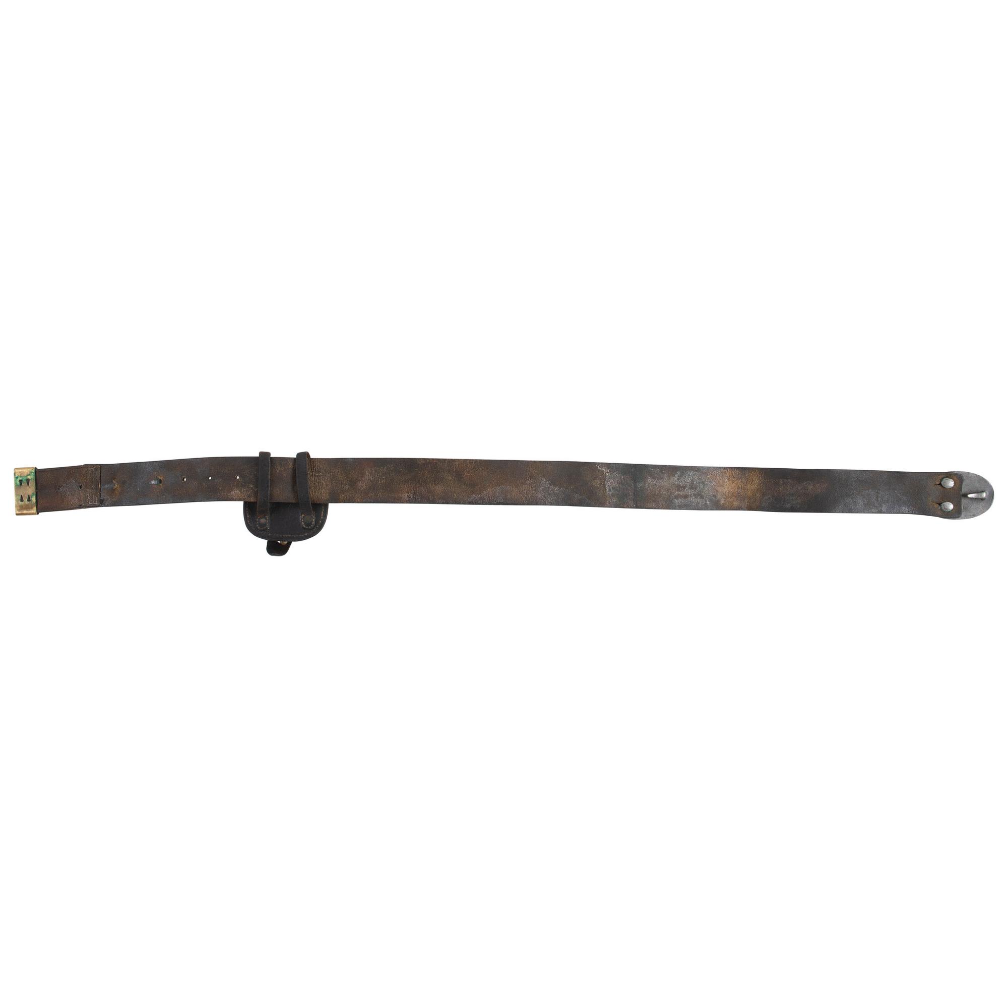 U.S. Civil War Field Modified Infantry Belt with Puppy Paw U.S. Plate & Cap Pouch