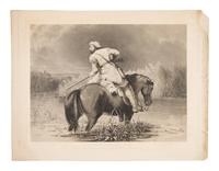 RANNEY, William Tylee (1813-1857). The Trappers Last Shot. From the Original Painting Distributed by the Western Art Union in 1850 . Cincinnati: Neale, 1850.