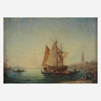 Félix Ziem (French, 1821–1911) Topo-Pêcheur et Gondoles dans le Bassin