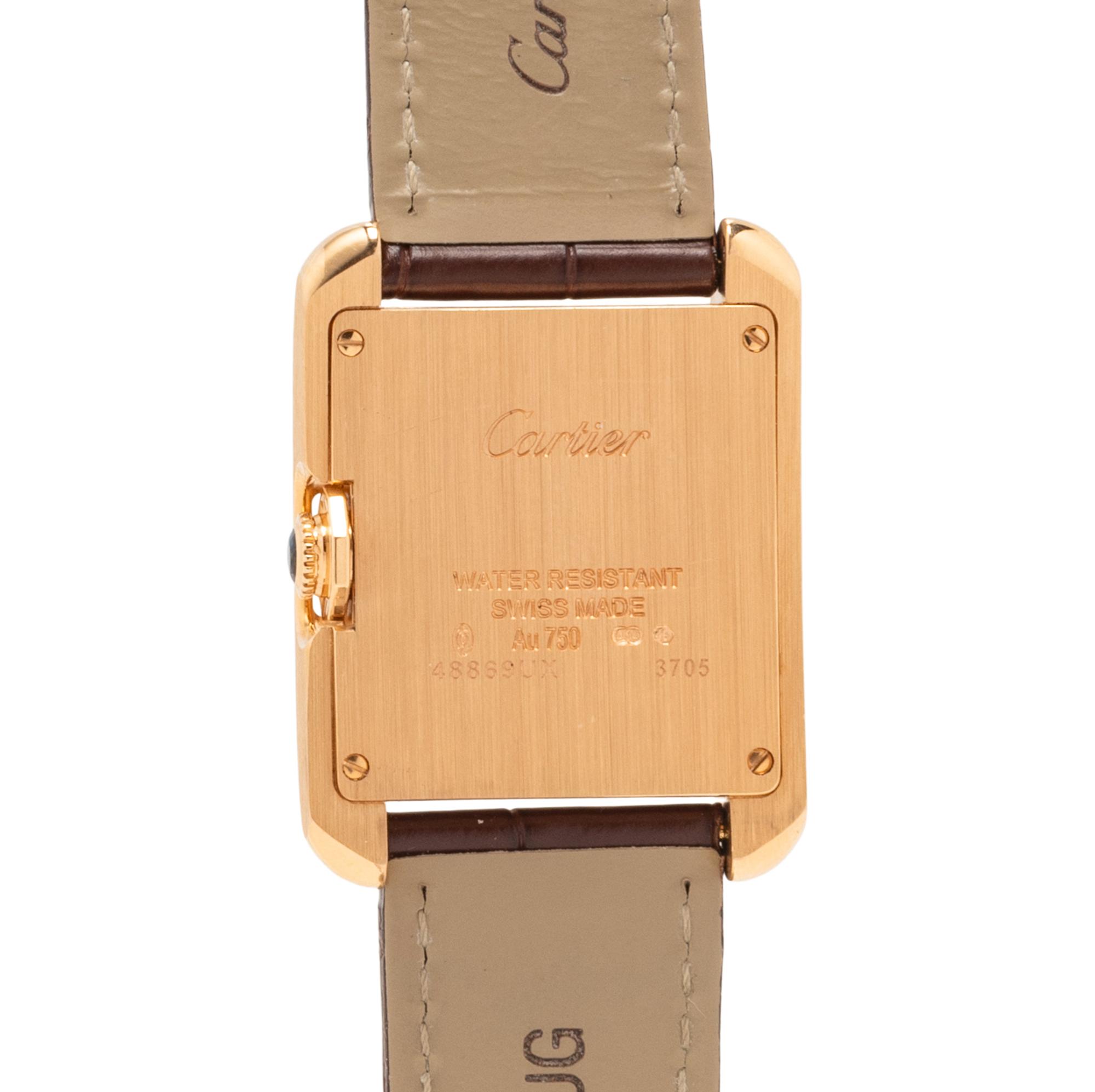 CARTIER, 18K ROSE GOLD 'TANK ANGLAISE' WATCH