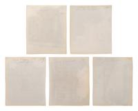 A group of five photographs ( Auberge du Compas d'Or, rue Montorgueil; Façade Saint-Lazare, faubourg Saint-Denis 107; Folie Thoinard, 9 rue Coq-Héron; Hôtel d'Imbercourt, 15 rue de l'Universite; Hôtel de Vendôme, rue Béranger 3 )