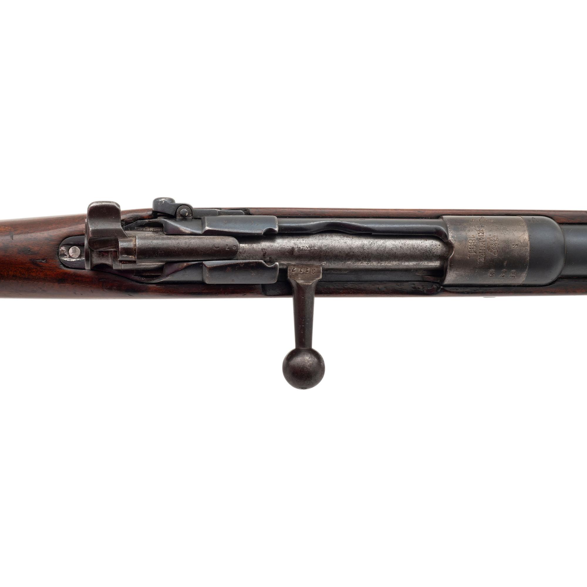 Antique German Gewehr 1888 S Commission Rifle by Erfurt