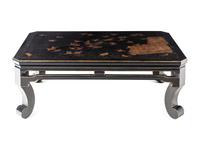 A Contemporary Black and Gilt Painted Low Table