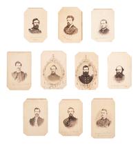 [CIVIL WAR]. A collection of CDVs featuring officers of the 4th Missouri State Militia Cavalry Regiment.