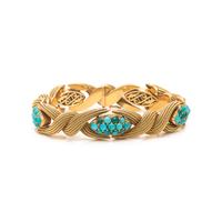 CARTIER, YELLOW GOLD AND TURQUOISE BRACELET