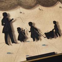 A group of six framed full-length silhouettes of children, Master William James Hubard (1808-1862)