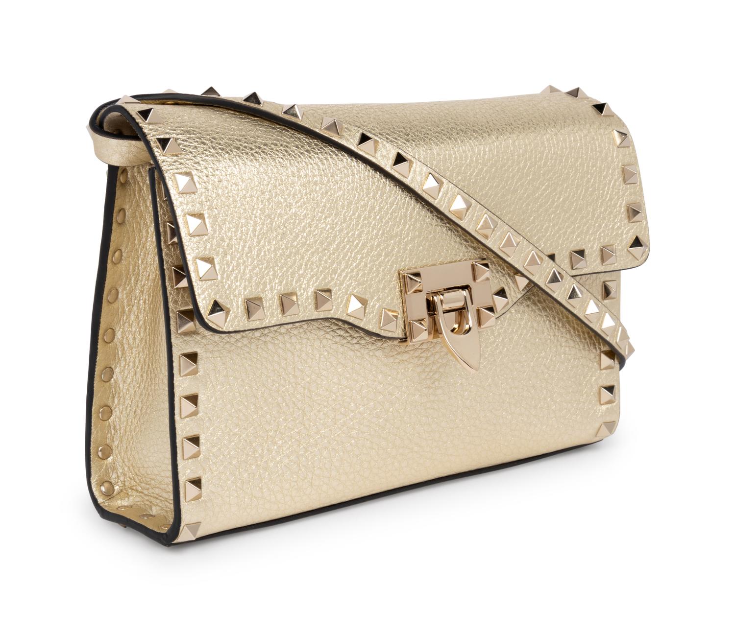 Valentino Rockstud Gold Leather Bag, 2017