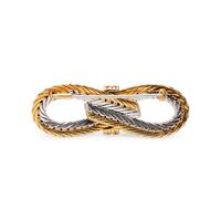 BUCCELLATI, BICOLOR GOLD KNOT BROOCH