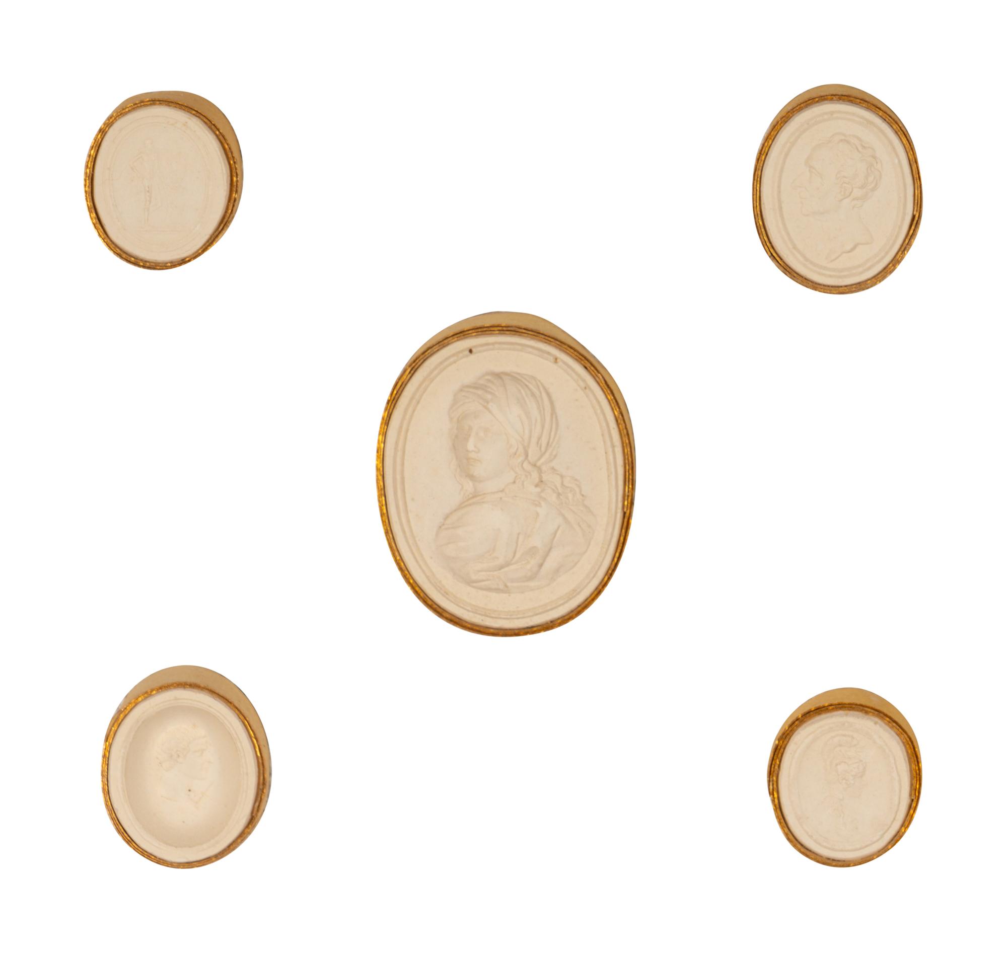 Twelve Framed Groups of Grand Tour Plaster Intaglios