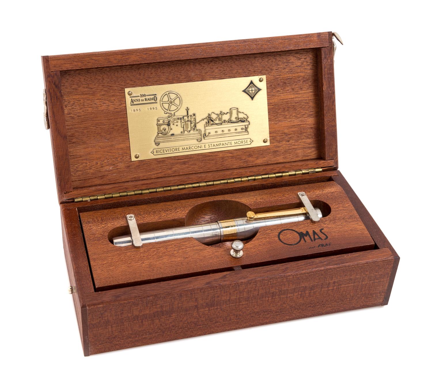 An Omas Guglielmo Marconi Limited Edition Silver Fountain Pen