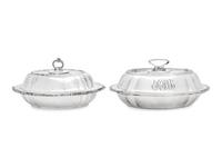 Two American Silver Covered Vegetable Dishes