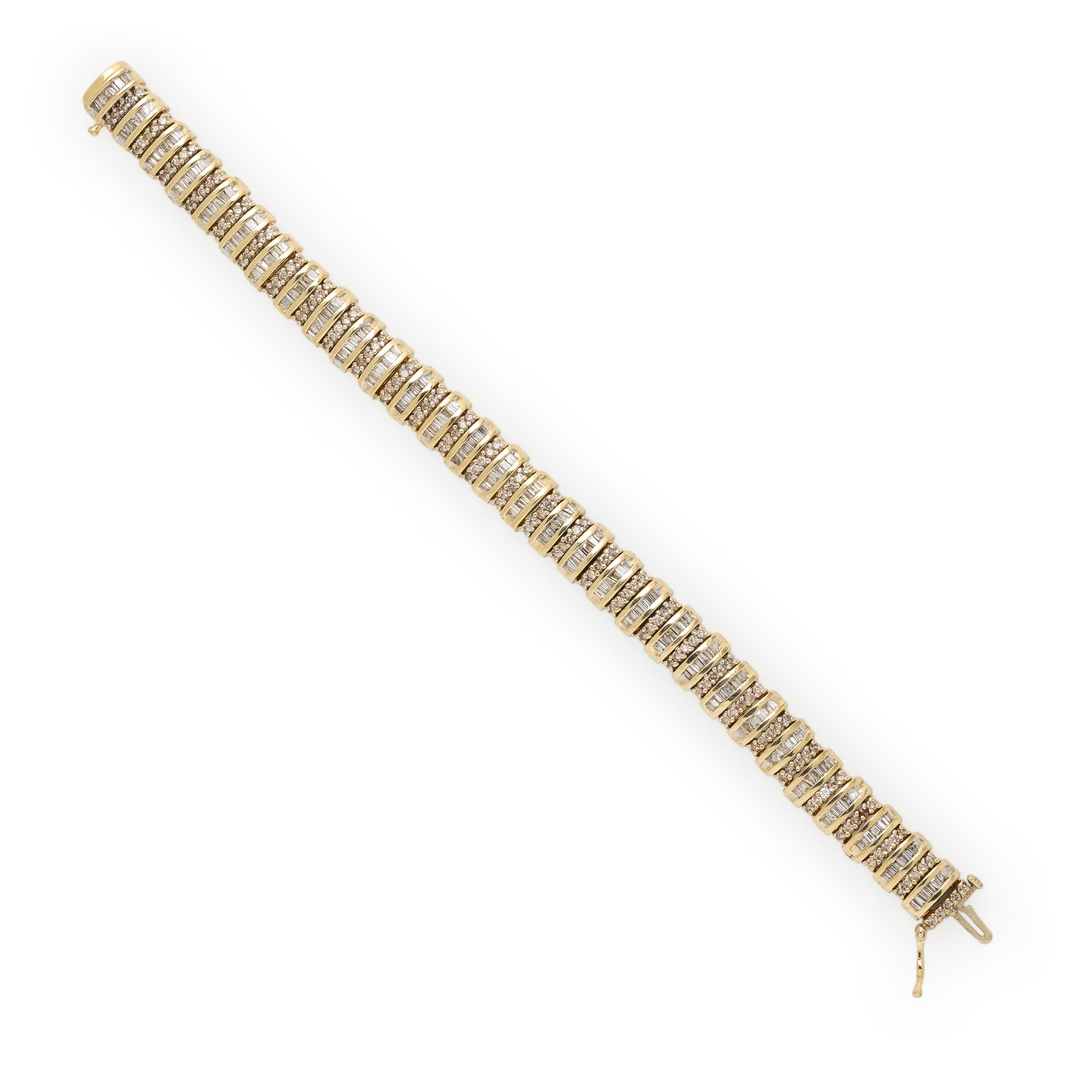 Yellow Gold, Diamond, and Colored Diamond Bracelet