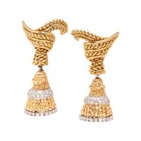 YELLOW GOLD AND DIAMOND EARCLIPS