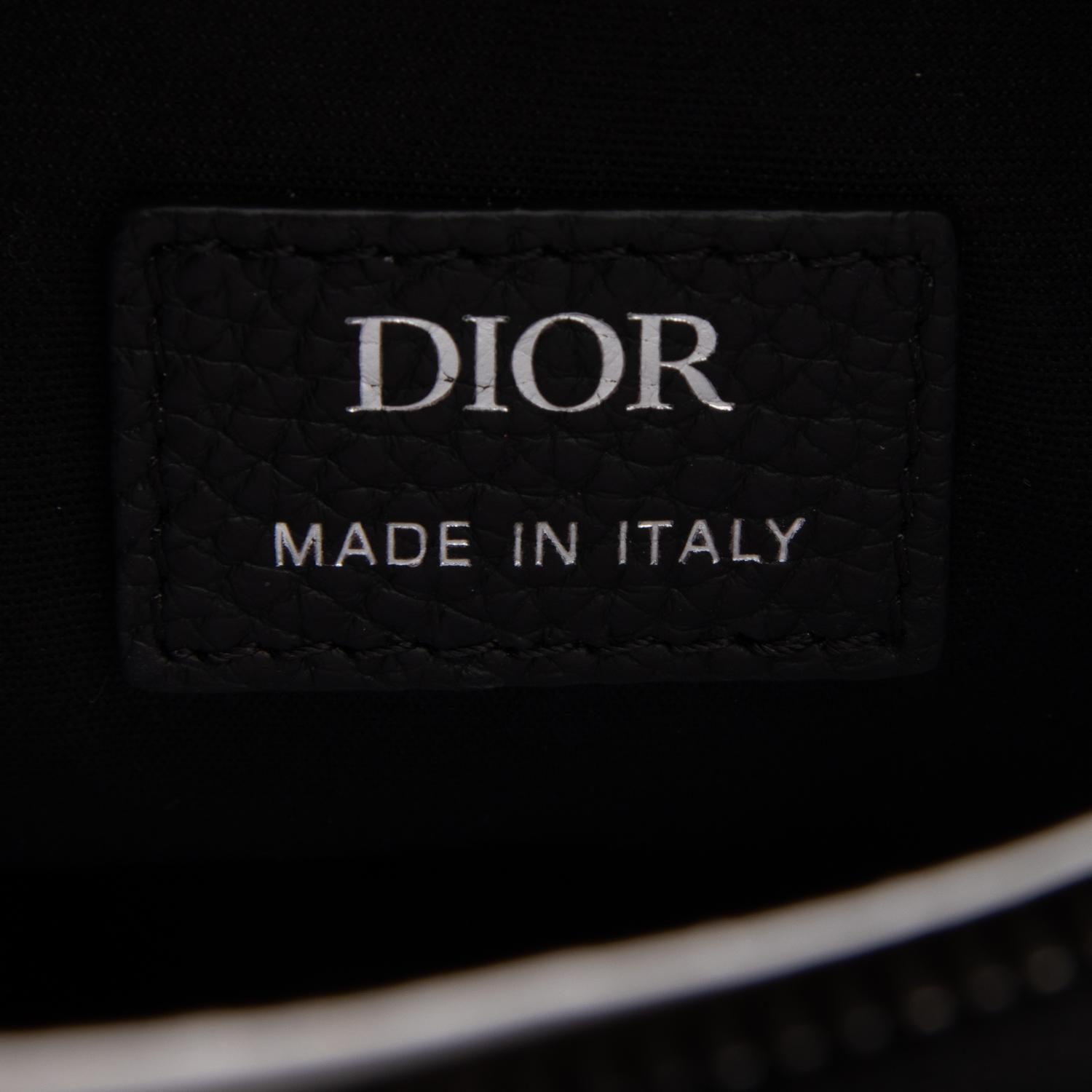 Christian Dior, Men's Black Saddle Bag