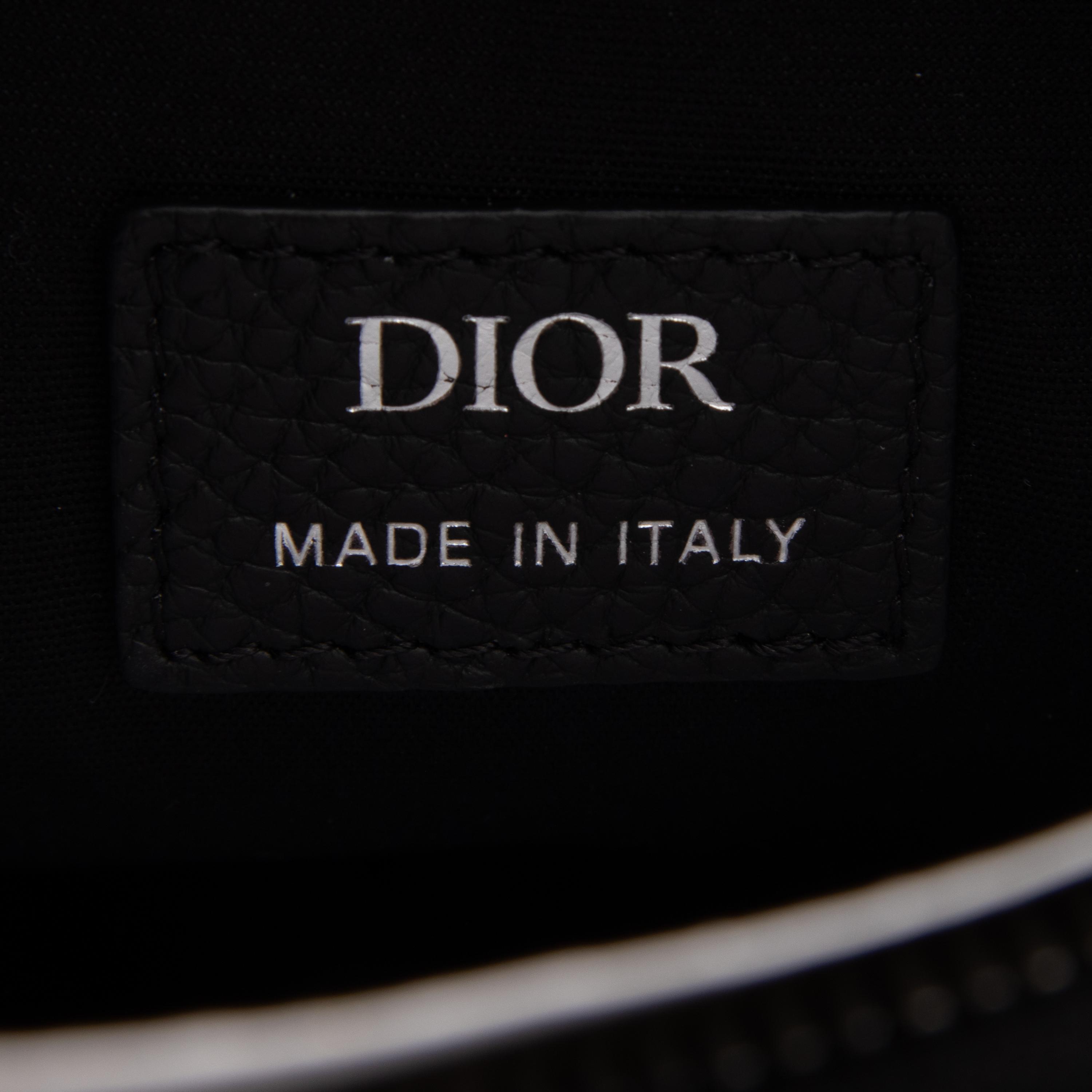 Christian Dior, Men's Black Saddle Bag