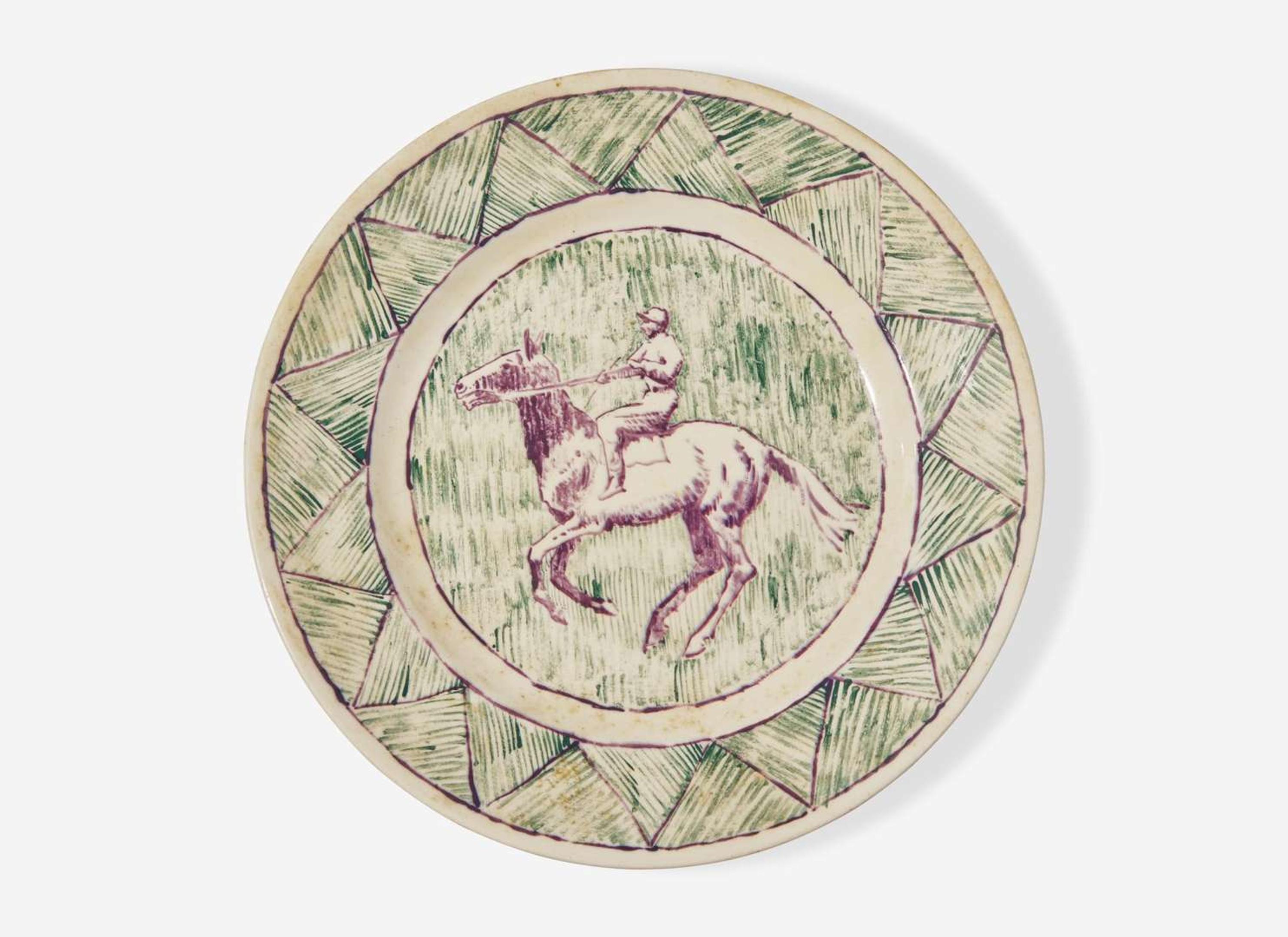 A Wedgwood Thérèse Lessore Decorated Queensware Plate, UK, circa 1920