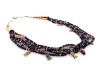 14k Gold Multi-Strand Necklace, with Katsina Charms