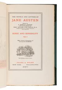 AUSTEN, Jane (1775-1817). The Novels and Letters . R. Brimley Johnson, editor. New York and Philadelphia: Frank S. Holby, 1906.