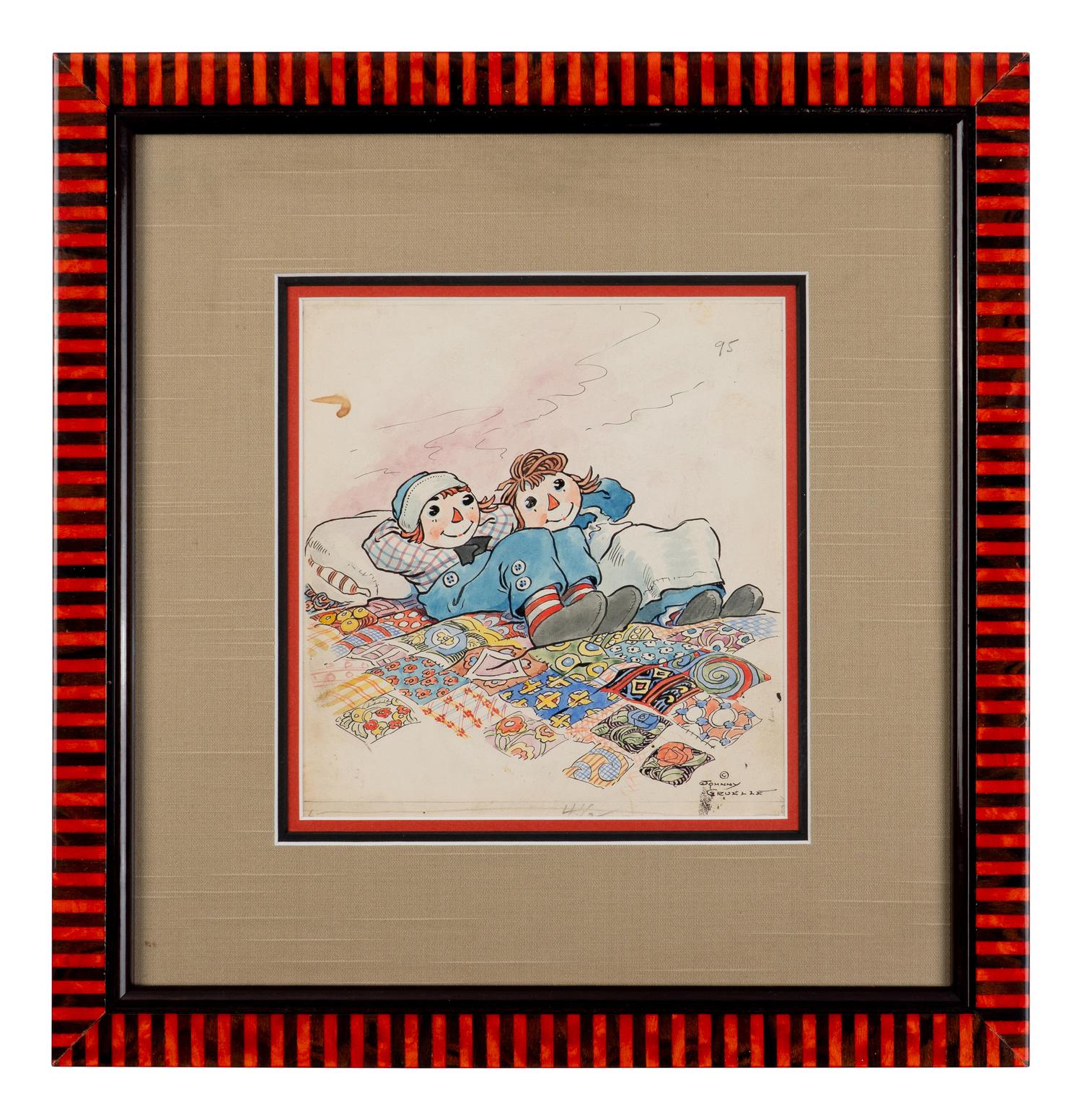 [CHILDREN'S BOOKS]. GRUELLE, Johnny (1880-1938). Original illustration art from Gruelle's "Raggedy Ann and Andy, and the Camel with the Wrinkled Knees." Circa 1924.