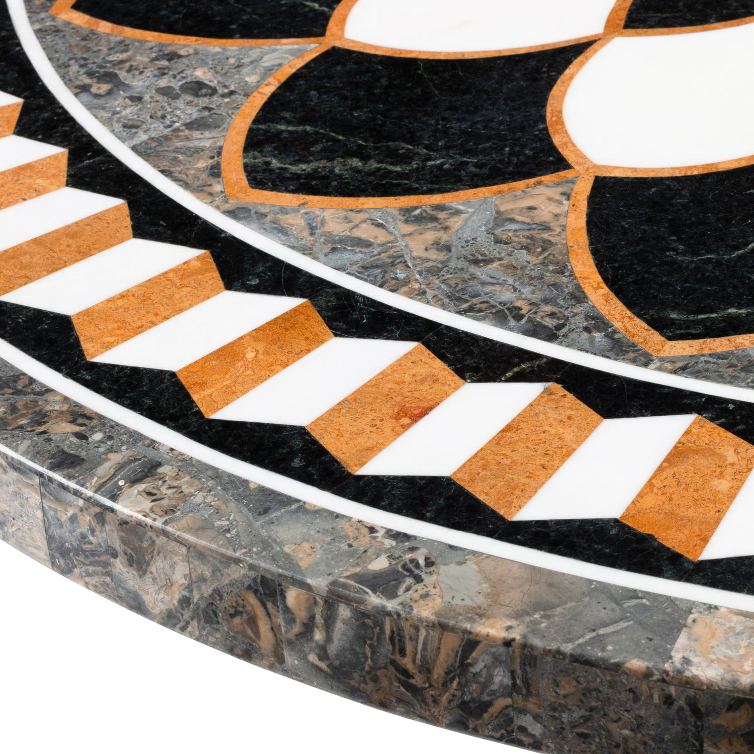 An Italian Specimen Marble and Parcel Gilt Center Table