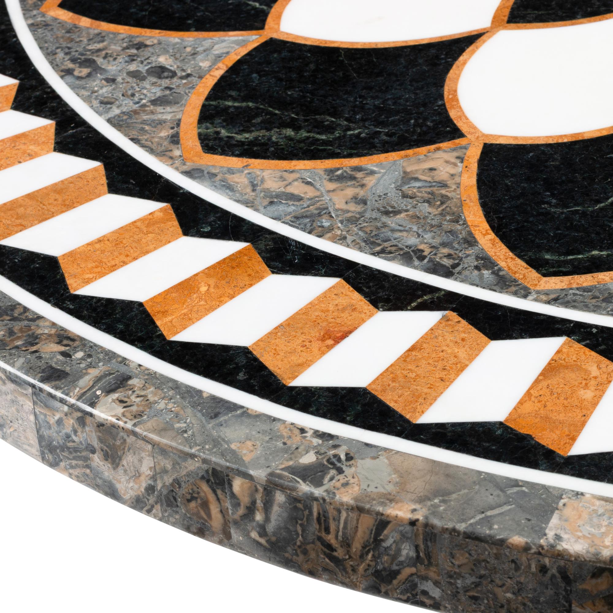 An Italian Specimen Marble and Parcel Gilt Center Table