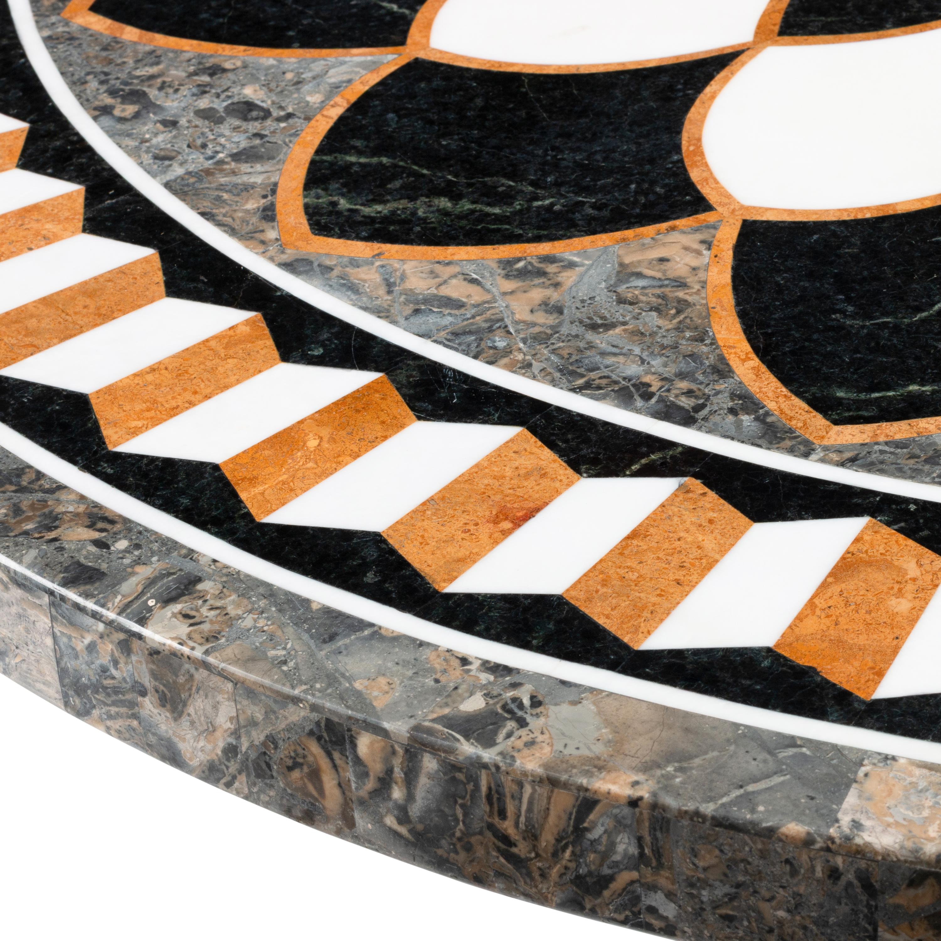 An Italian Specimen Marble and Parcel Gilt Center Table