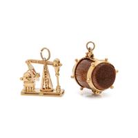 COLLECTION OF YELLOW GOLD CHARMS