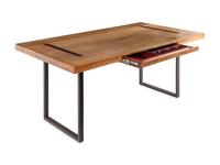 A Contemporary Steel and Walnut Desk