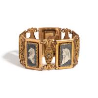 GEORGIAN, PORTRAIT MINIATURE BRACELET