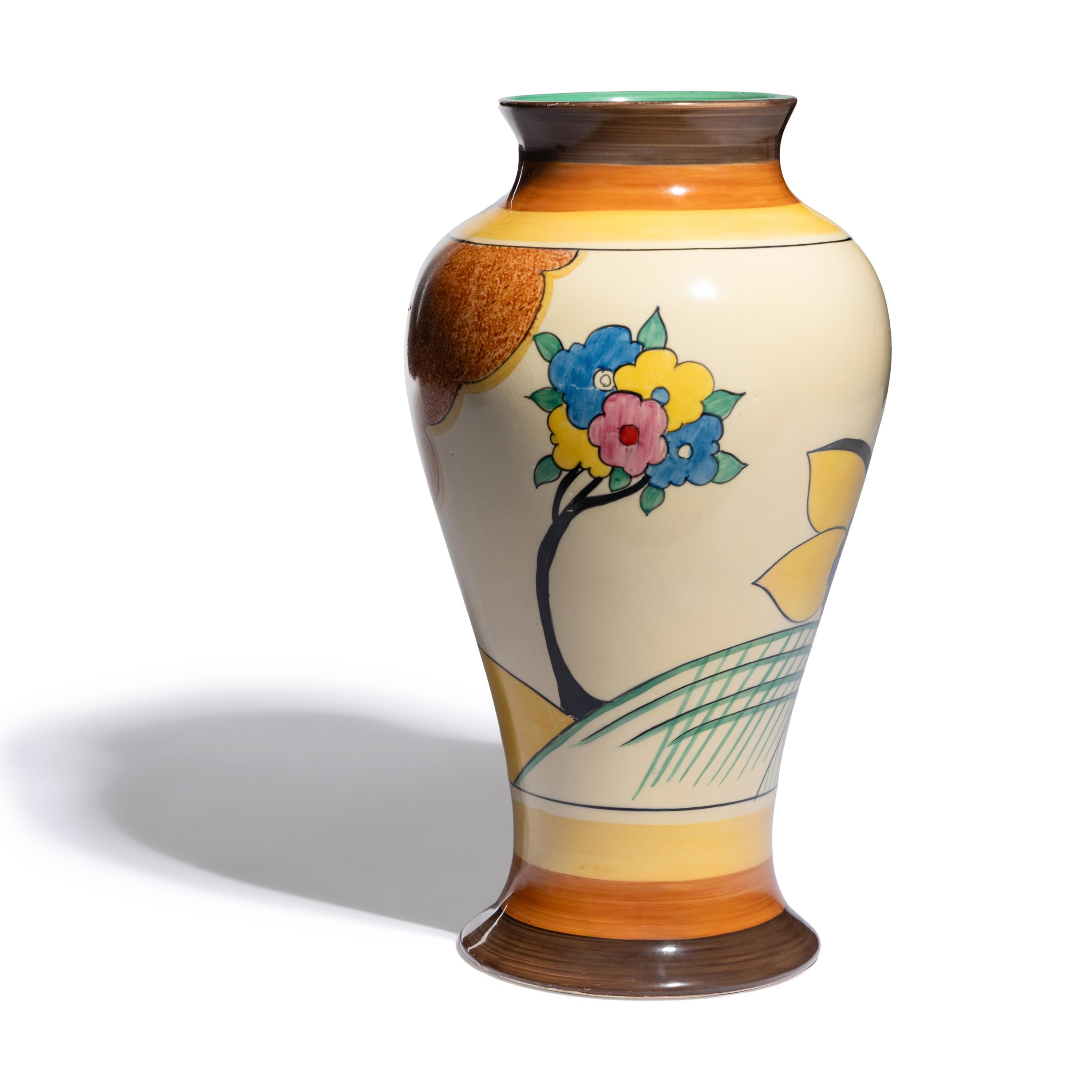 Clarice Cliff (English, 1899-1972) — Cornwall pattern vase