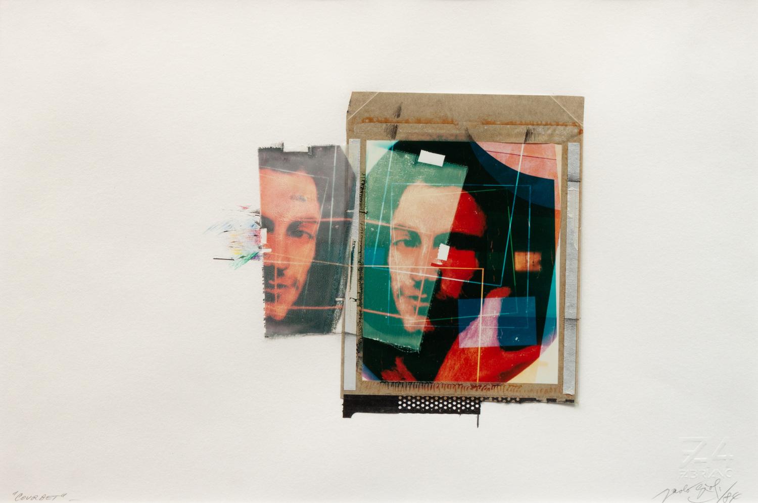 A pair of polaroids ( Untitled (double portrait of man with beard ), 1984; Courbet , 1984)