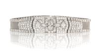 An Art Deco Platinum and Diamond Bracelet, 19.40 dwts.