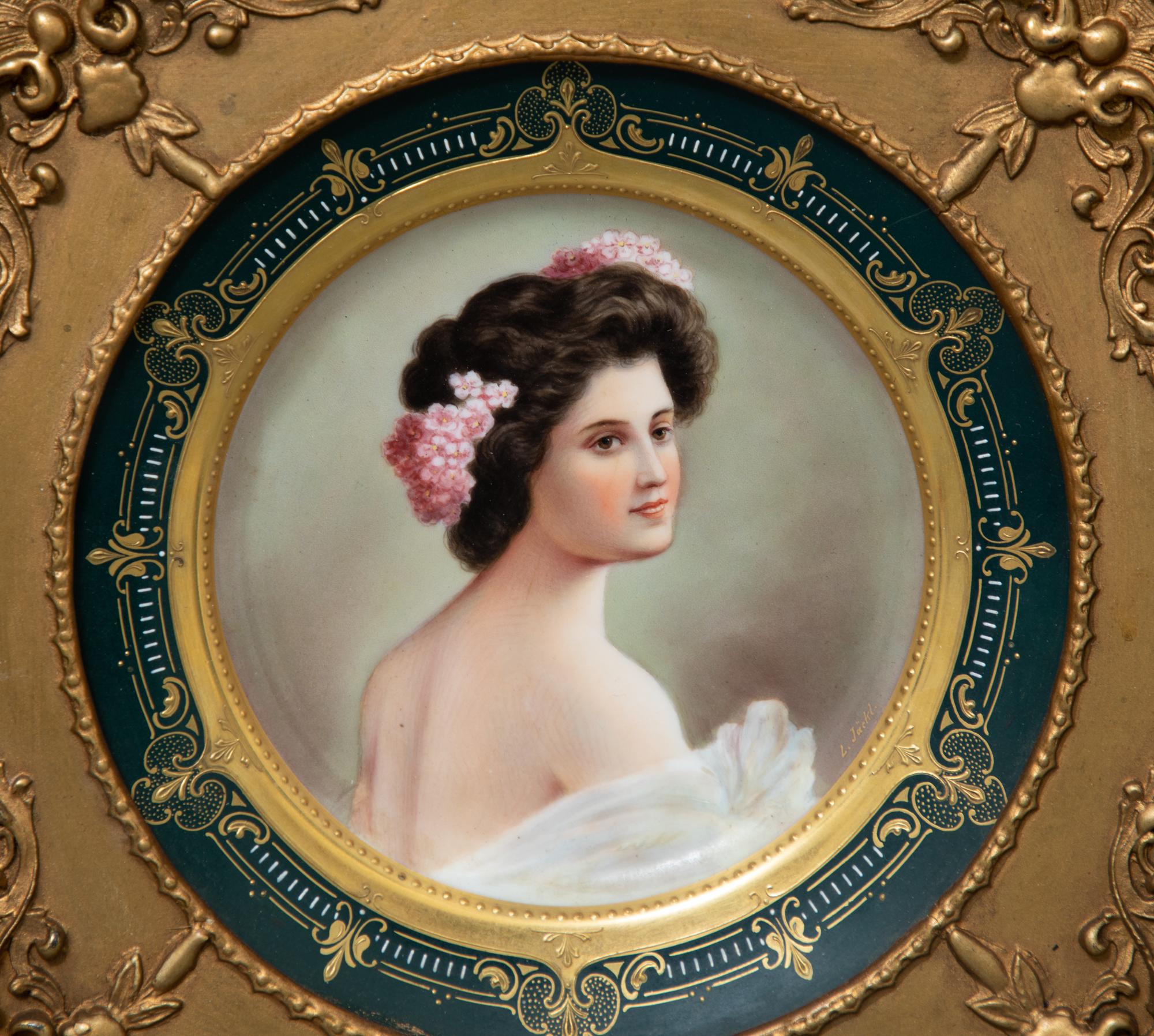 A Royal Vienna Porcelain Portrait Plate Plate, diameter 8 inches. — 19TH CENTURY