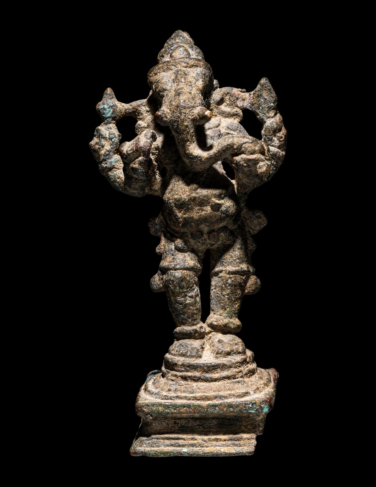 An Indian Bronze Figure of Ganesha