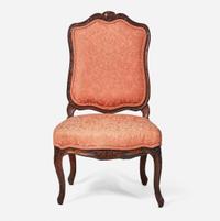 A Louis XV walnut chais à la reine circa 1750