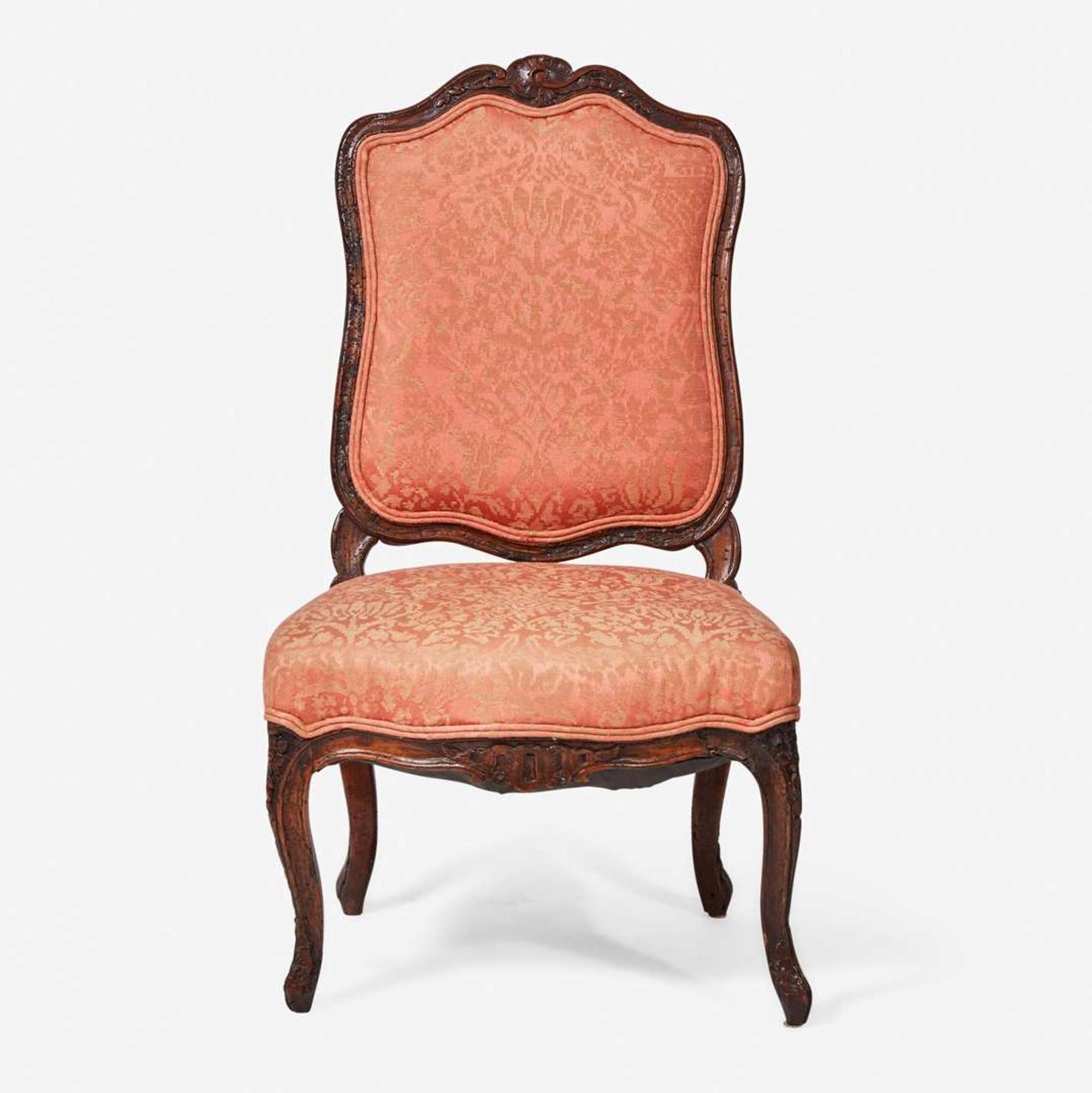 A Louis XV walnut chais à la reine circa 1750