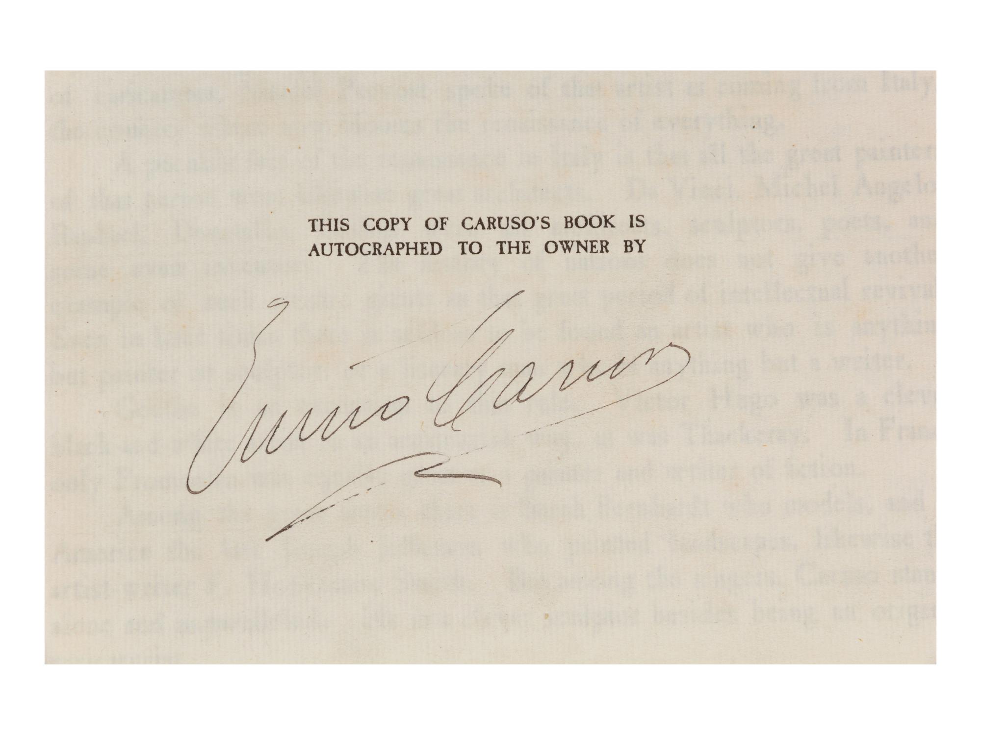 CARUSO, Enrico (1873-1921). Caruso’s Book. Being a Collection of Caricatures and Character Studies from Original Drawings of the Metropolitan Opera Company by Caruso . New York: Robert Grier Cooke, Inc. 1906.