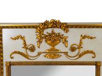 A Neoclassical Style Painted and Parcel Gilt Trumeau Mirror — 19TH CENTURY