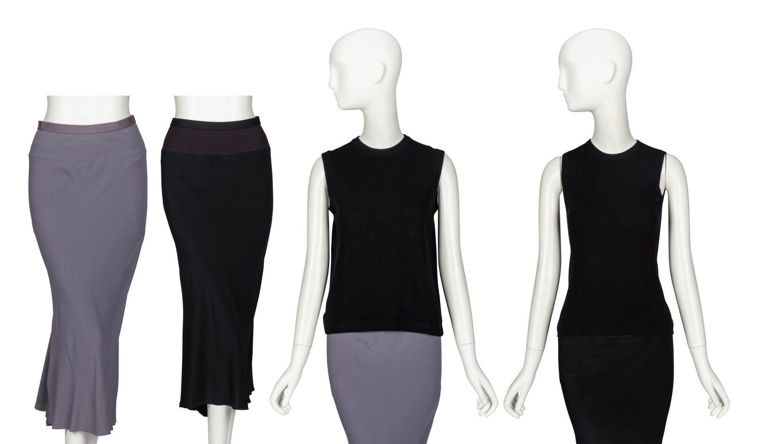 Various Designers, Two Skirts & Two Knit Shells including Hermès by Martin Margiela and Rick Owens