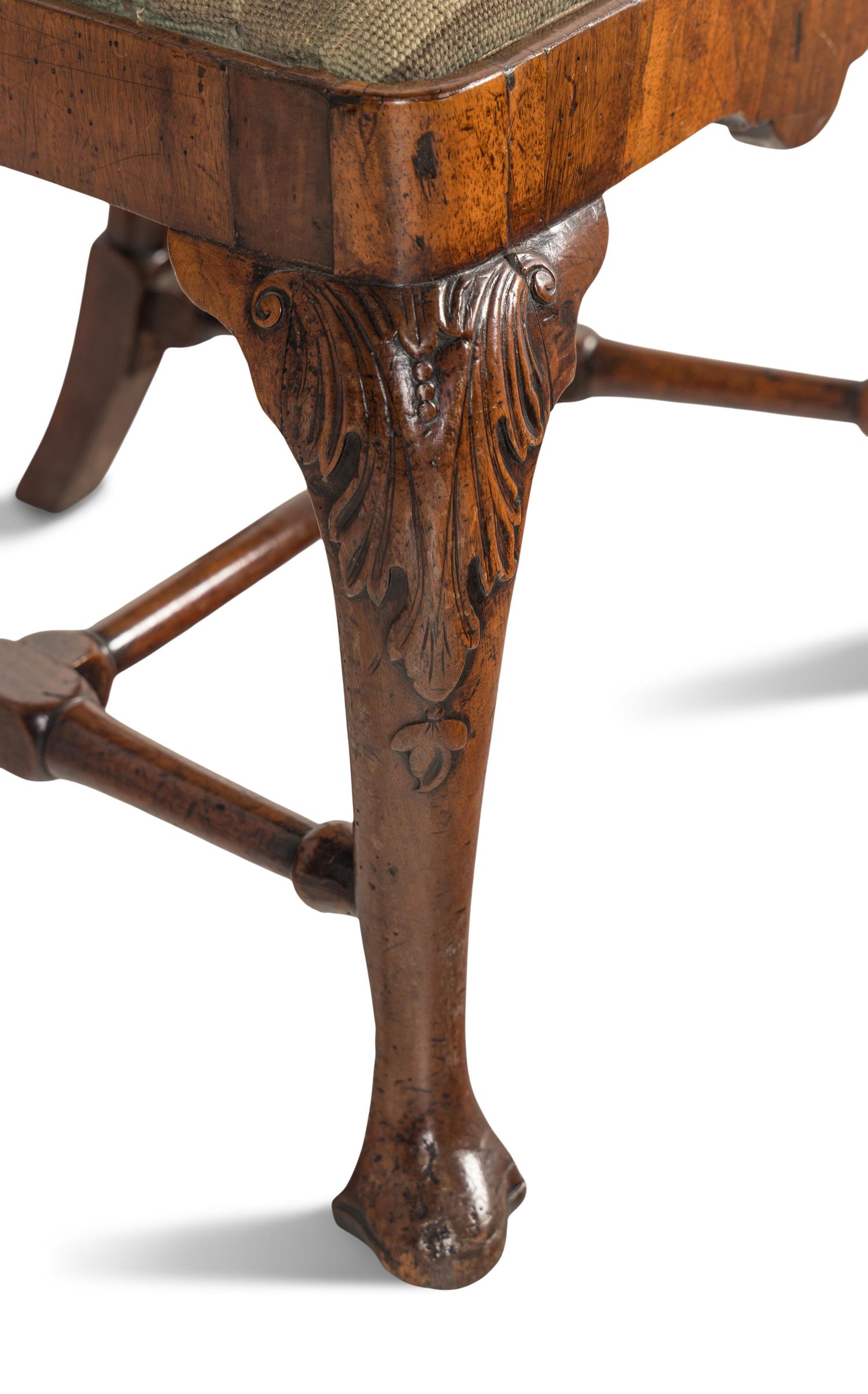 A George I Walnut and Beechwood Side Chair