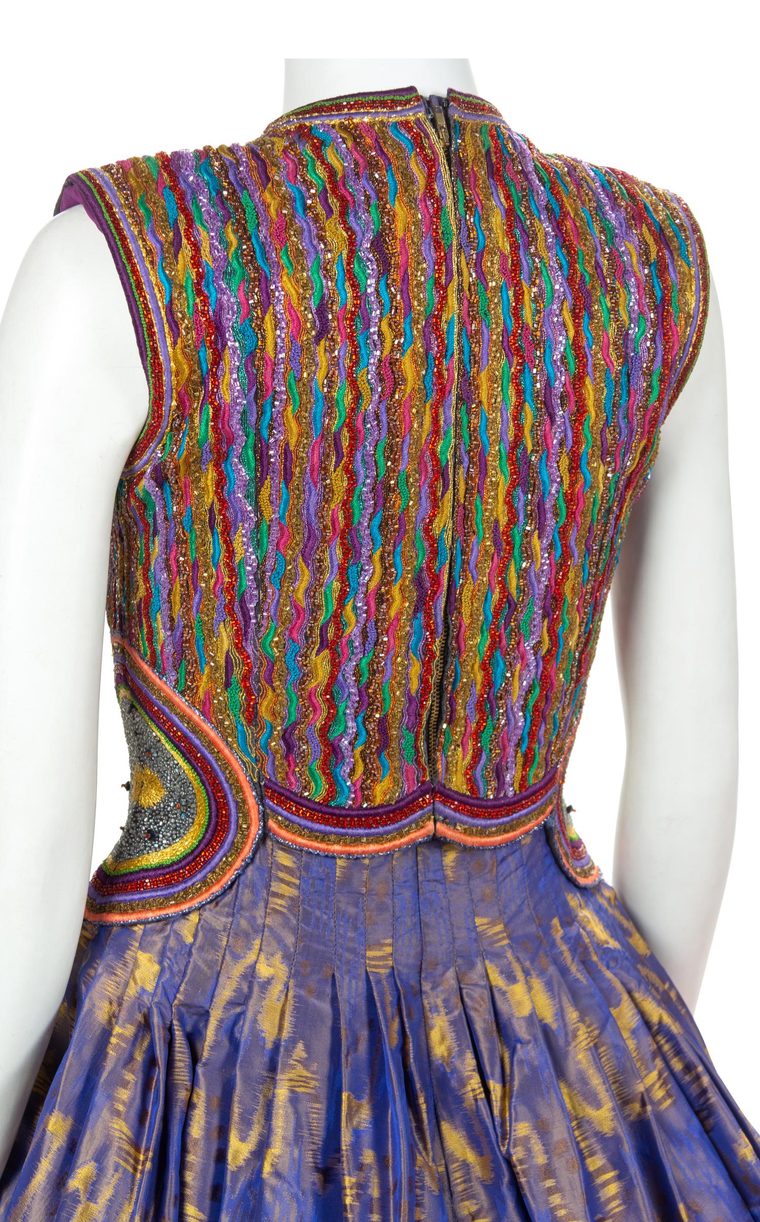 Two Geoffrey Beene Embroidered Dresses, Fall 1990