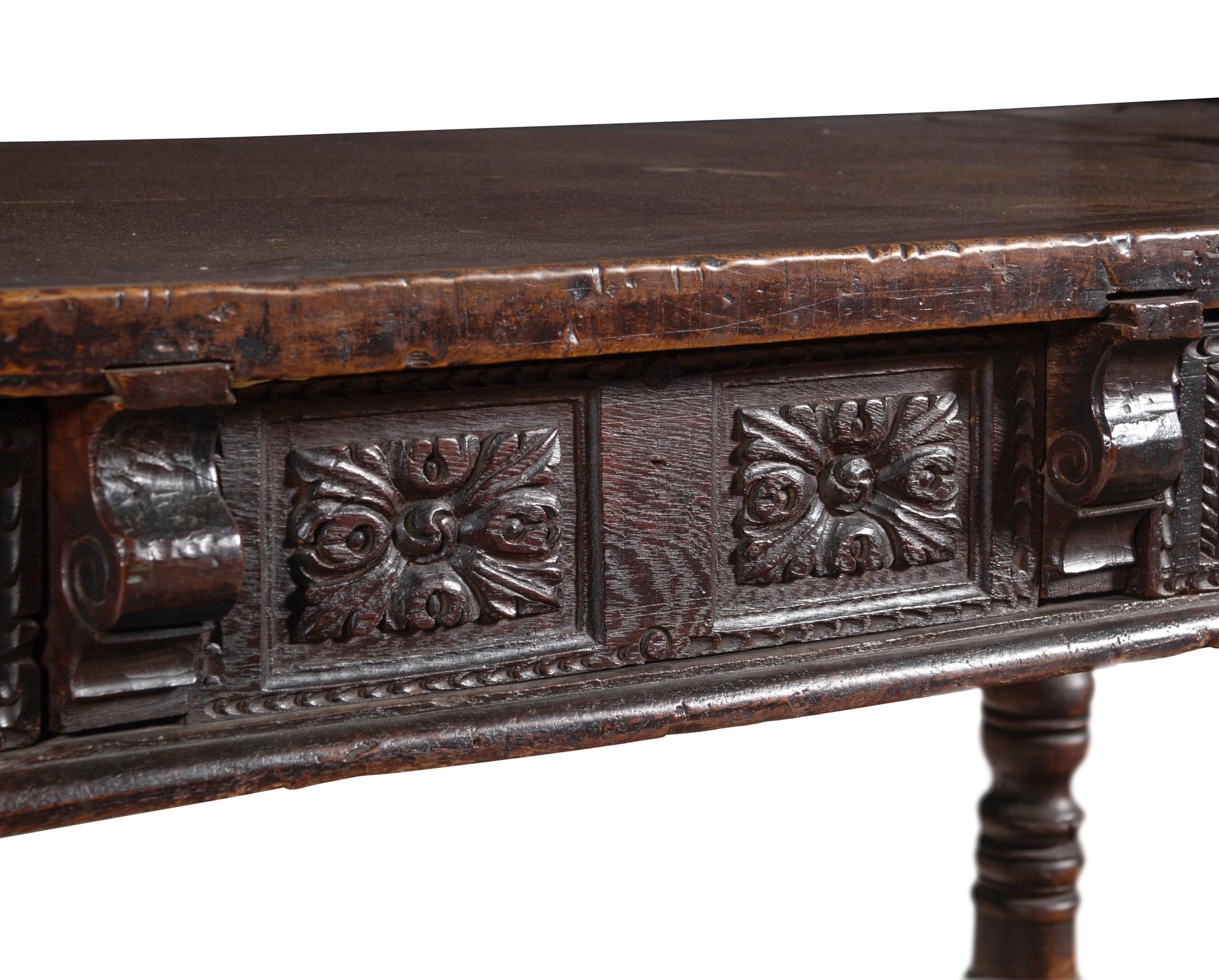 A Spanish Walnut Refectory Table