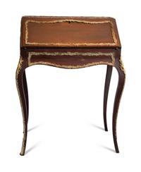 A Louis XV Style Gilt Bronze Bureau en Pente