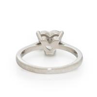 HEART SHAPE DIAMOND AND PLATINUM RING