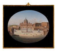 An Italian Micromosaic Plaque of Saint Peter's Square