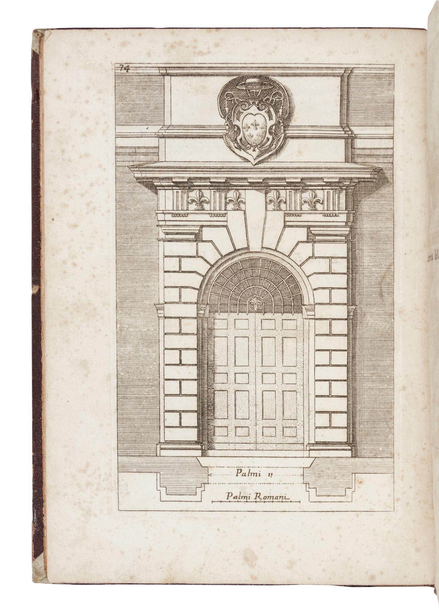 [ARCHITECTURE]. BAROZZI, Giacomo, called Vignola (1507-1573). Regola delli cinque ordini d'architettura . Bologna, Lelio dalla Volpe, 1736.